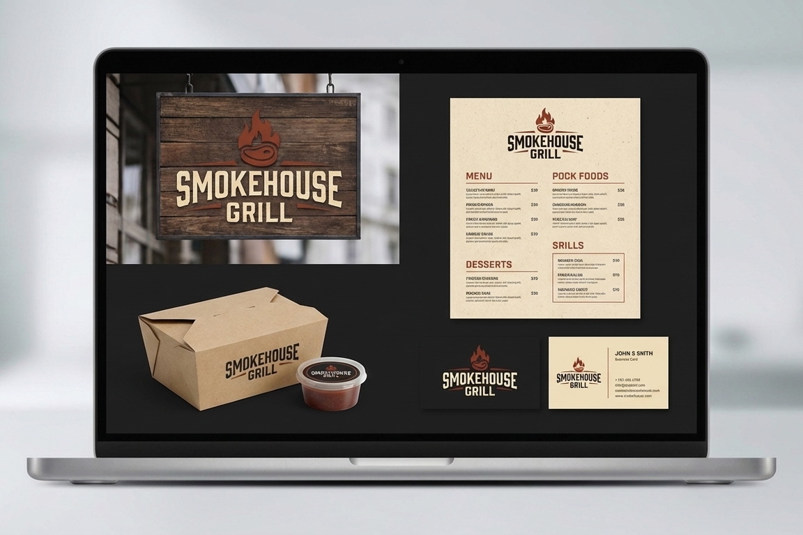 Smokehouse Grill brand identity